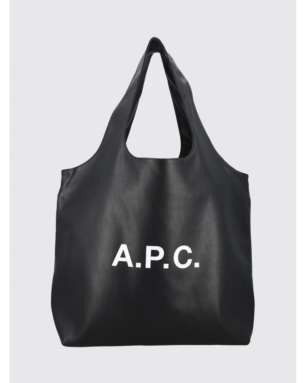 A.P.C. Große Ninon Tote-Bag Aus Recycelten Materialien Mit Gedrucktem Logo in Black für Herren