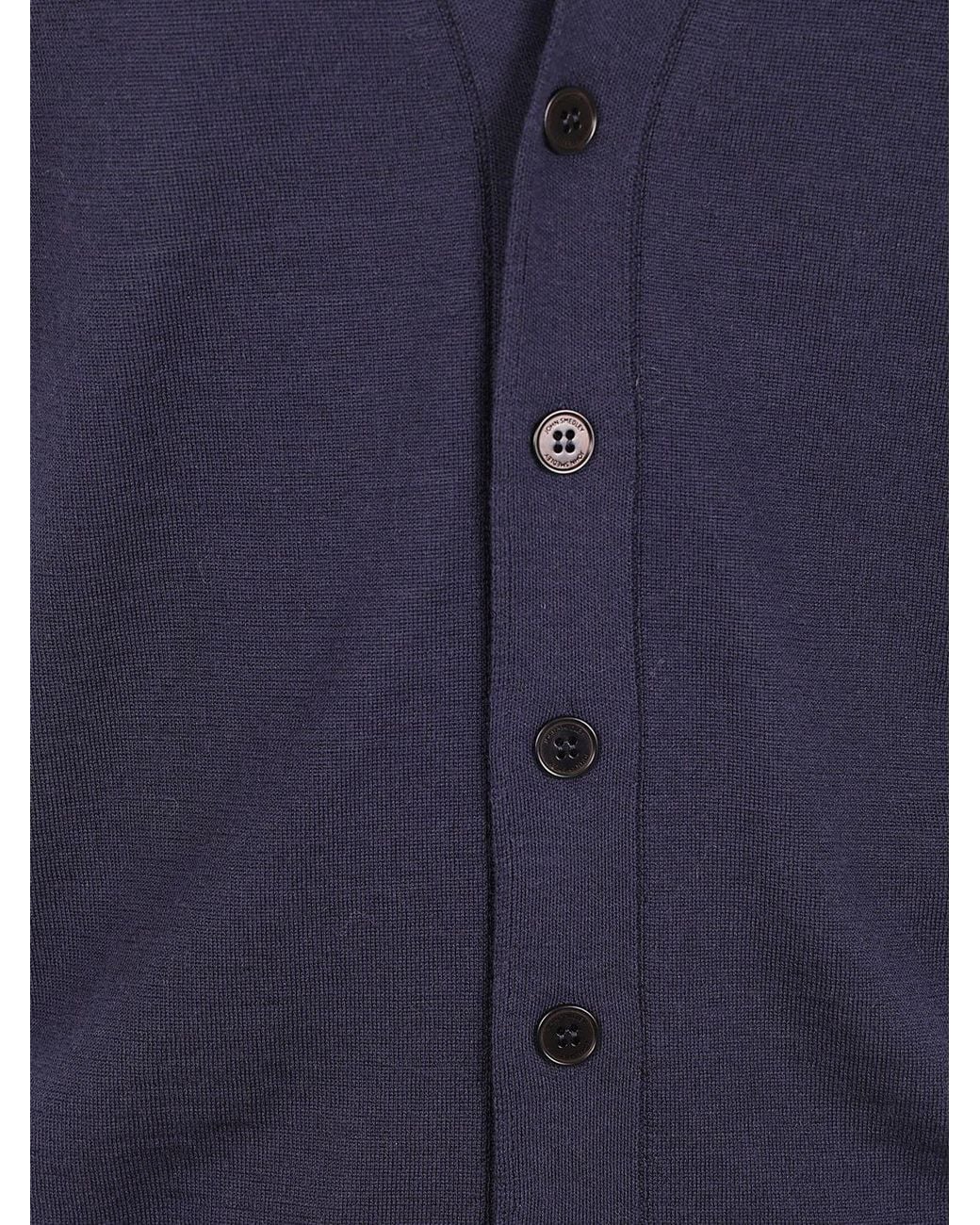 John Smedley V-Neck Knitted Waistcoat in Blue for Men | Lyst