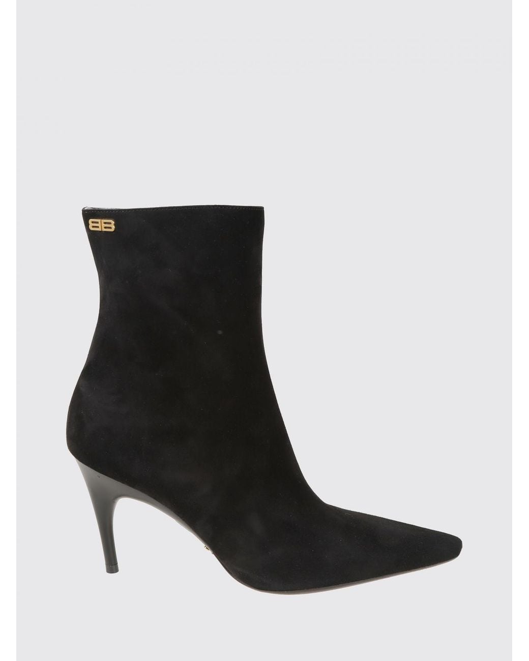 Balenciaga Black Duchesse Stiletto Ankle Boots