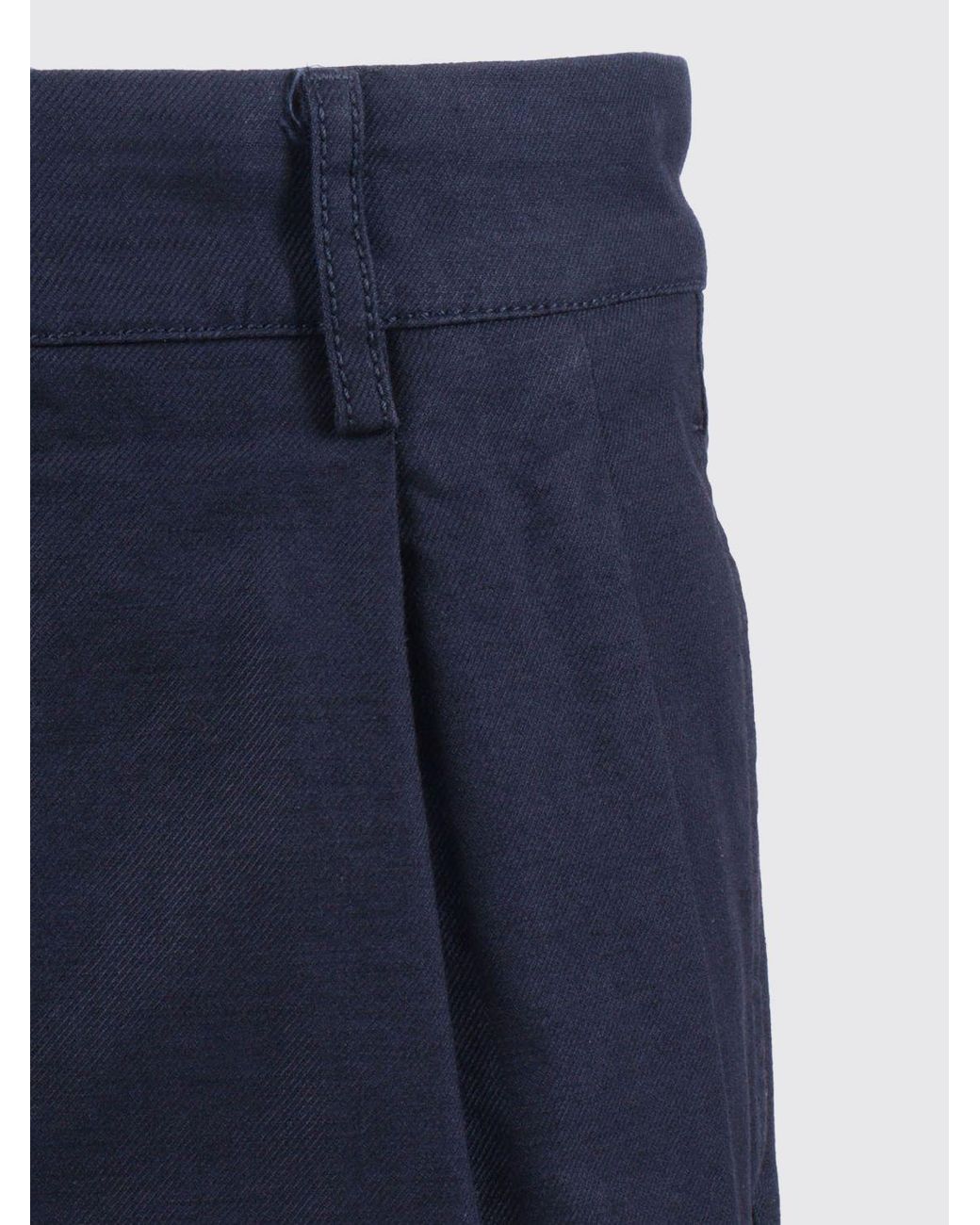Aspesi Blue Cotton Slim Fit Trousers