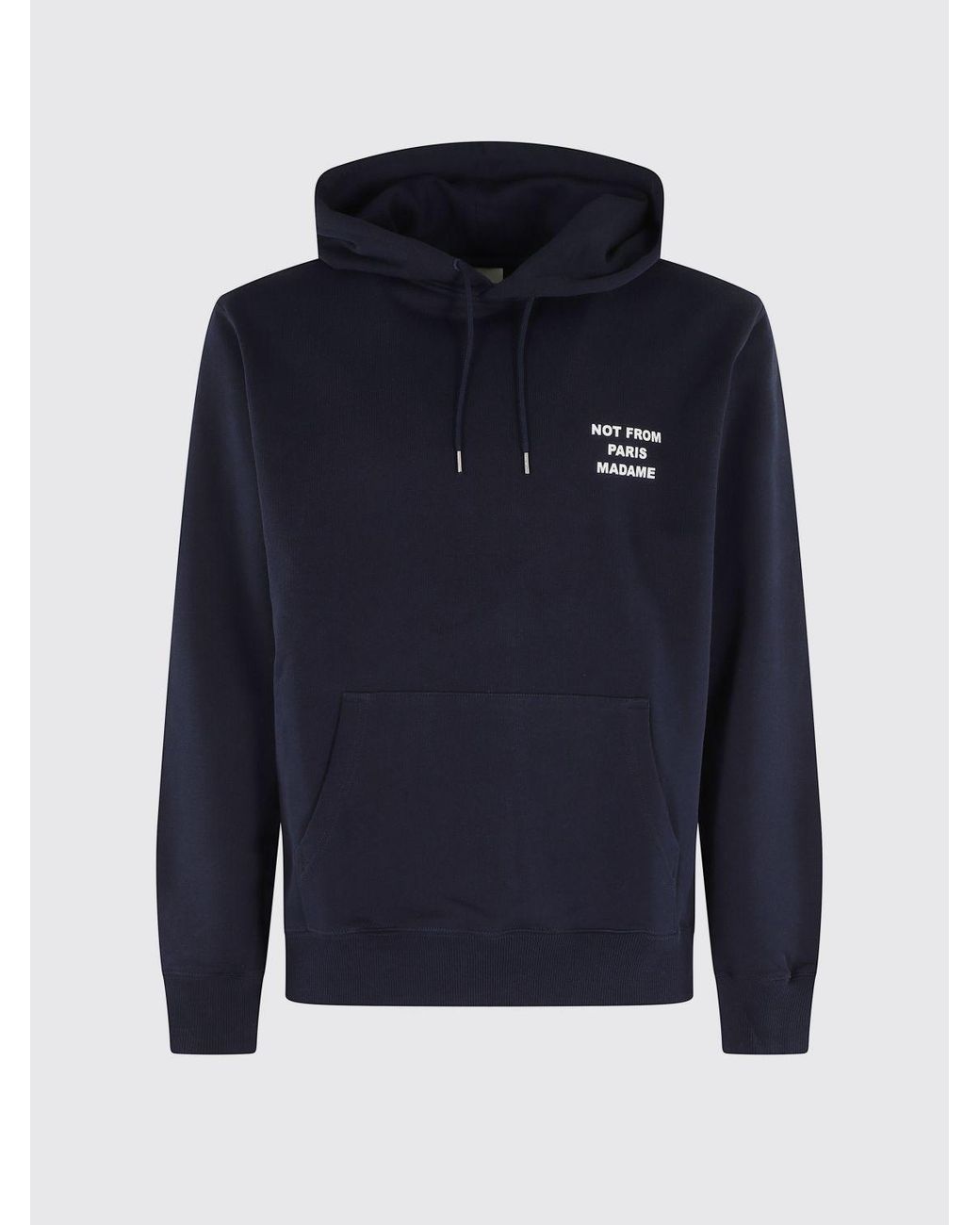 Drole de Monsieur Blue Cotton Hoodie for men