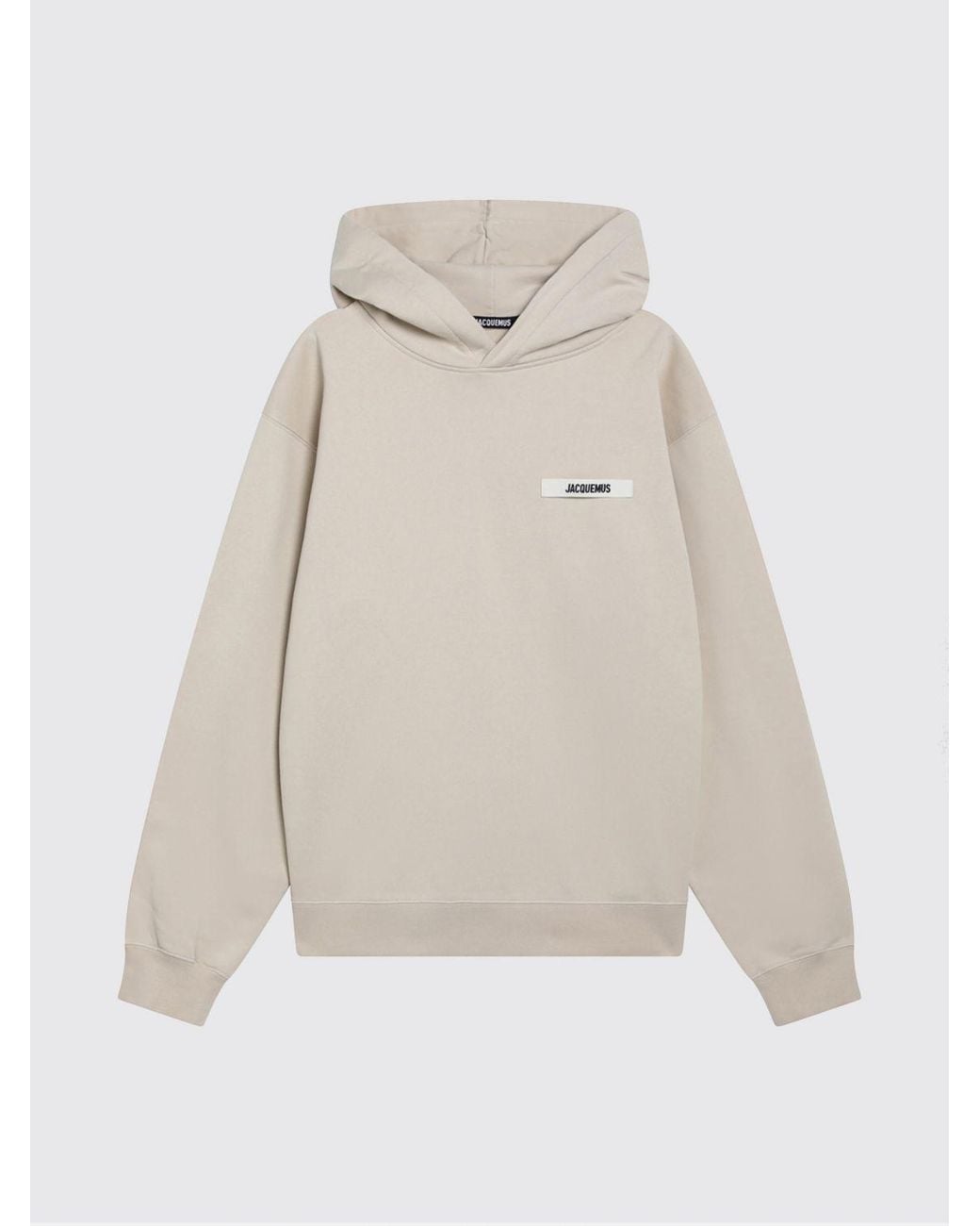 Jacquemus Natural Cotton Hoodie With Logo for men