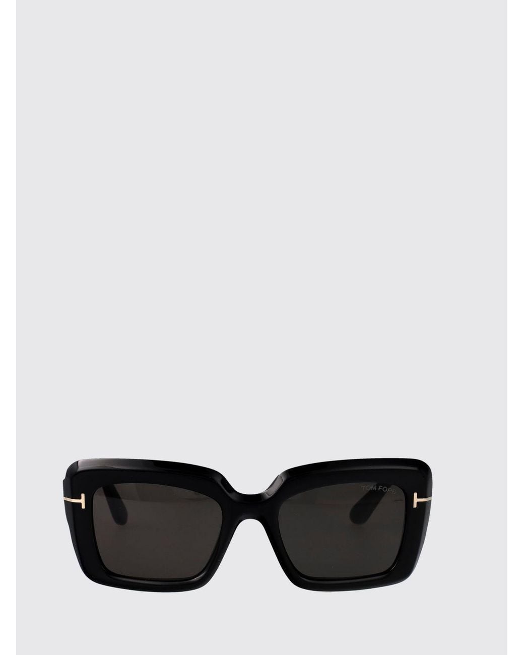 Tom Ford White Rectangular Cat-Eye Acetate Sunglasses