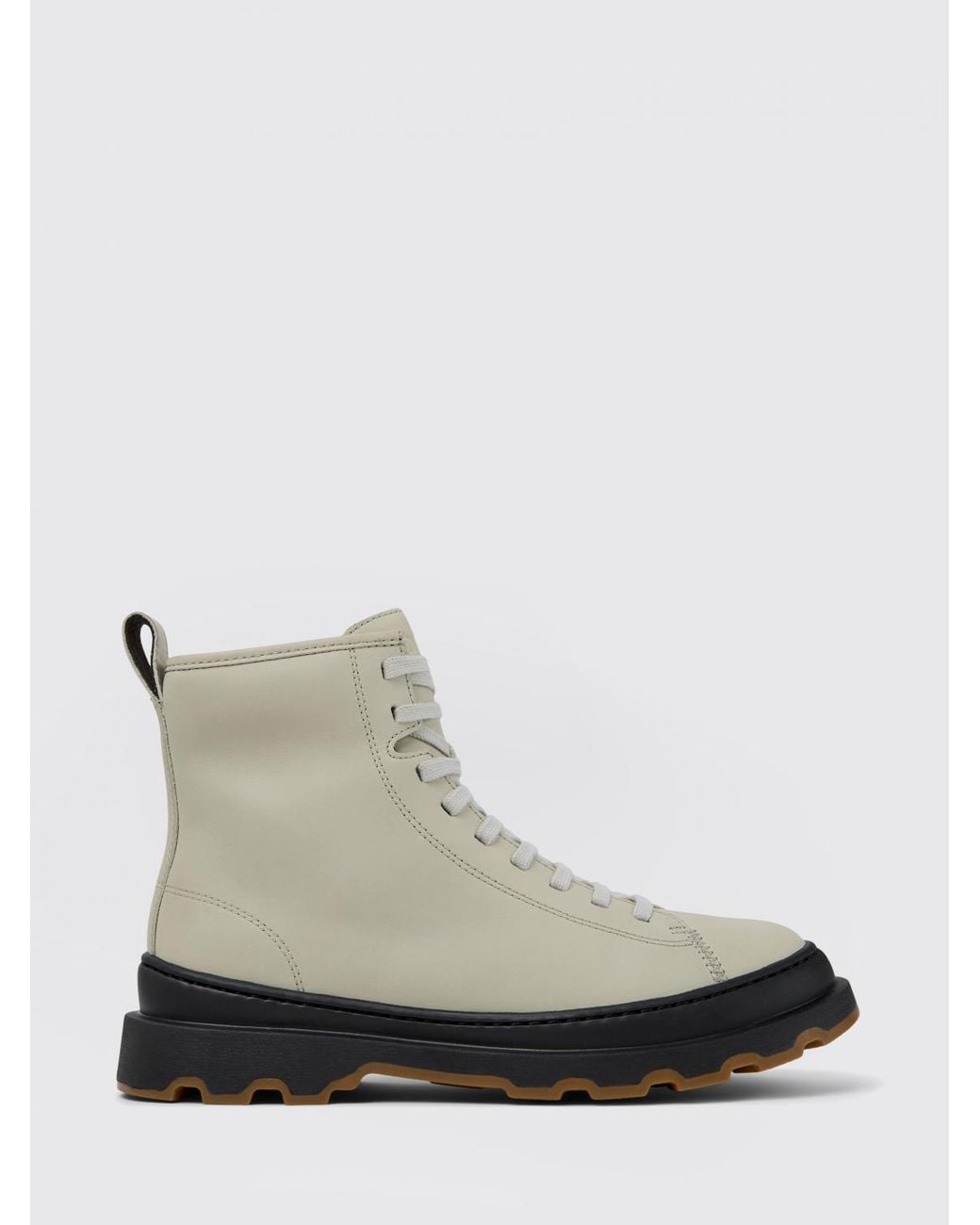 Camper White Brutus+ Leather Ankle Boot