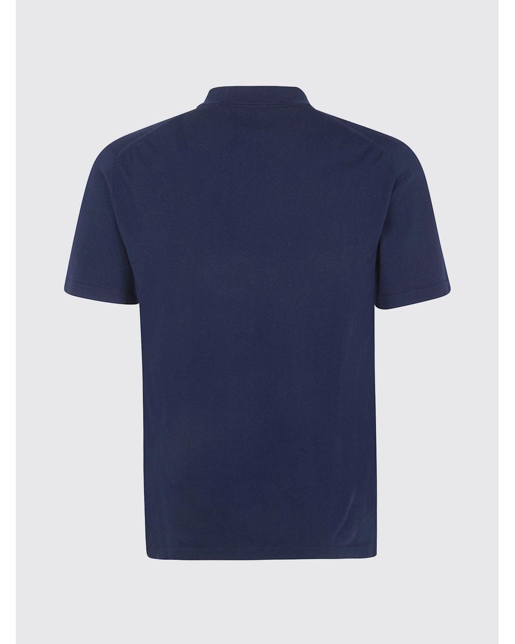 Dondup Blue Cotton Knit Polo Shirt for men