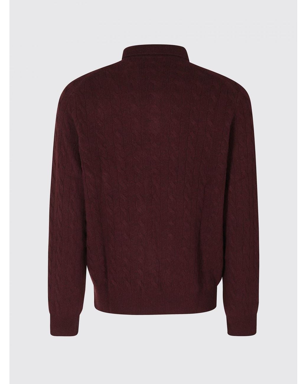 Polo Ralph Lauren Red Long-Sleeve Knitted Polo for men