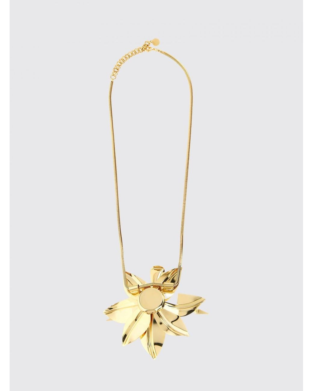 Rabanne White Brass Necklace With Pendant
