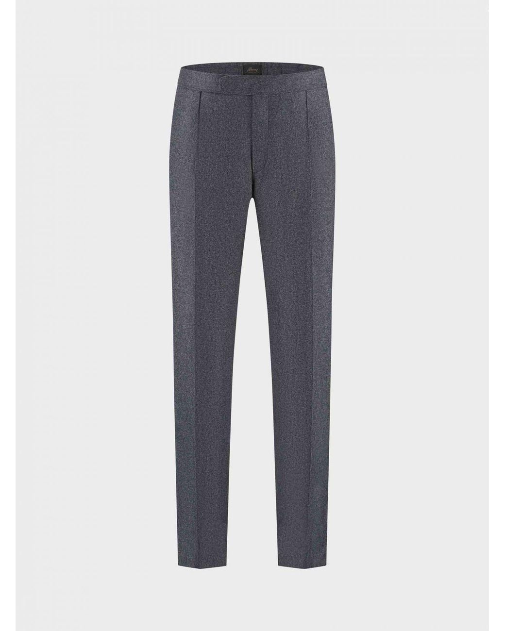 Brioni Blue Slim-Fit Tailored Gabardine Trousers With Concealed Fastening for men