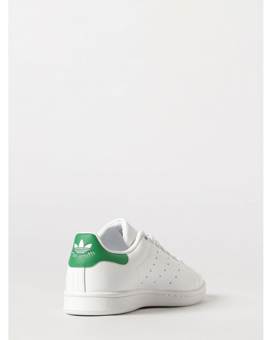 Adidas Originals White Stan Smith Smooth Leather Low-Top Sneakers With Contrast Details for men