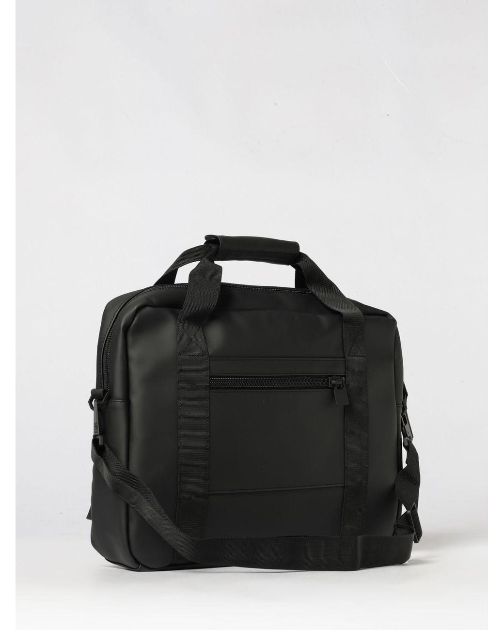 Rains Black Texel Tech Waterproof Briefcase With Laptop Pocket for men