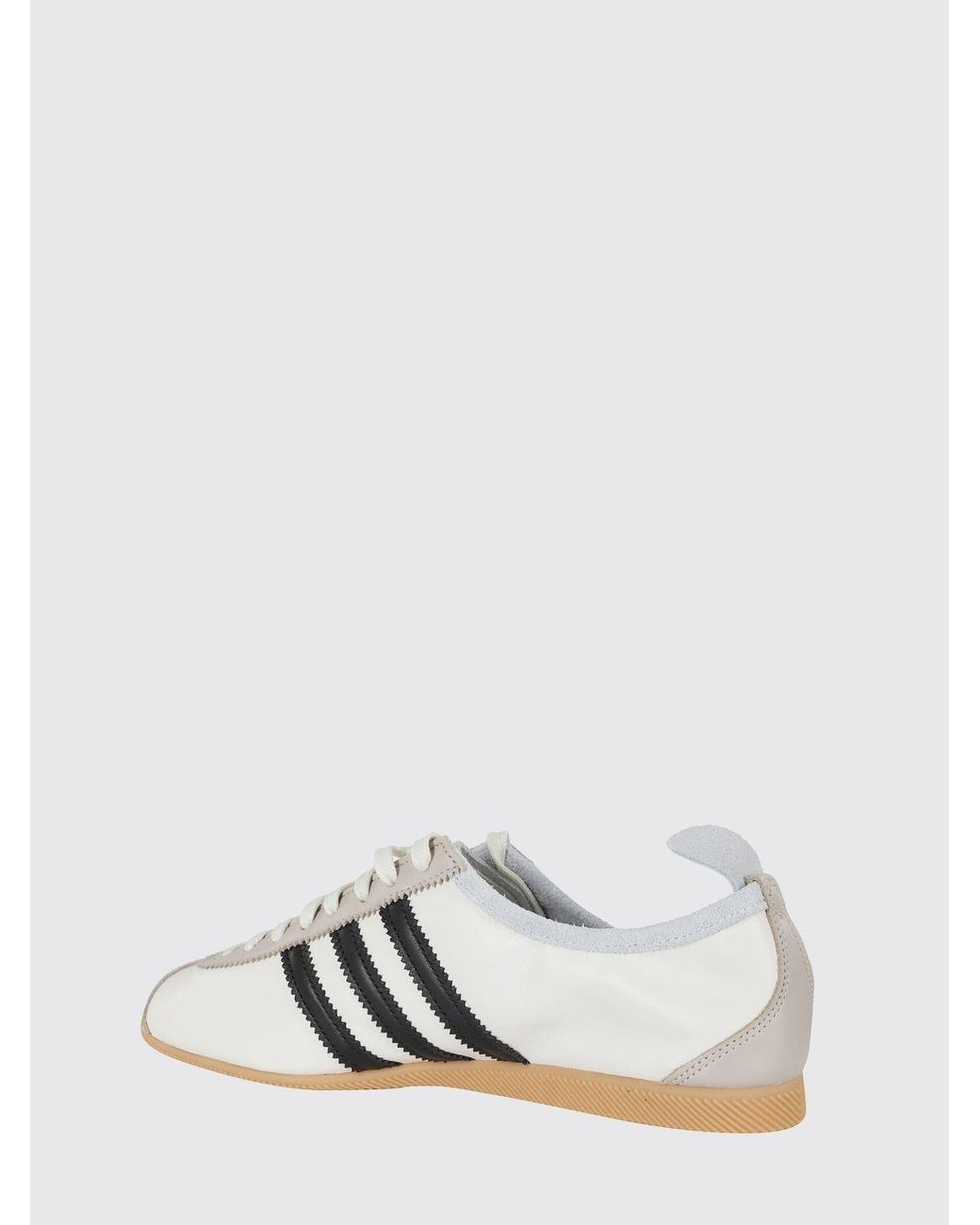 Adidas Originals White Japan Smooth And Suede Leather Sneakers With Pull Tab for men
