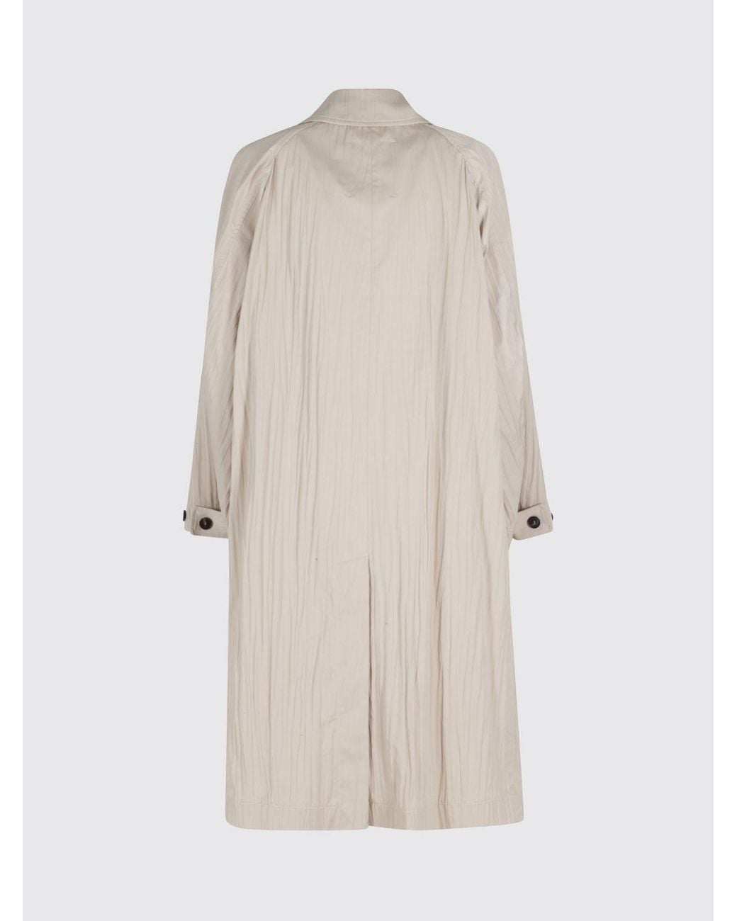 Tela Gray Cotton Blend Raincoat