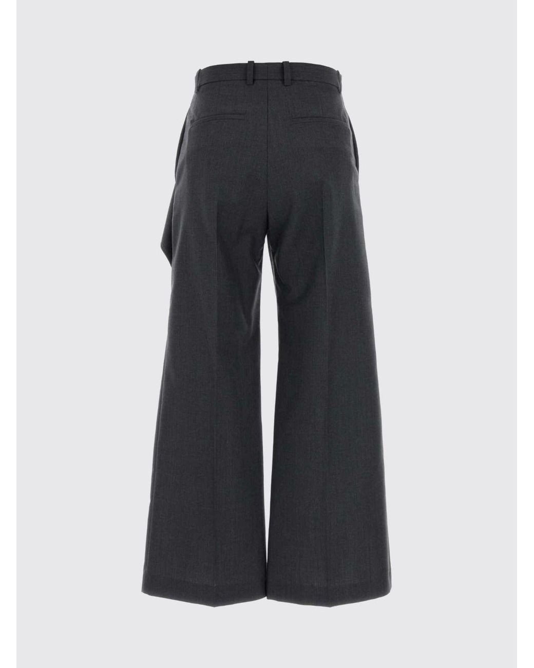 Jil Sander Blue High-Waisted Virgin Wool And Mohair Palazzo Trousers