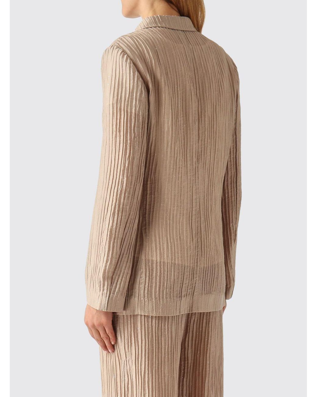 Emporio Armani Natural Pleated Blazer