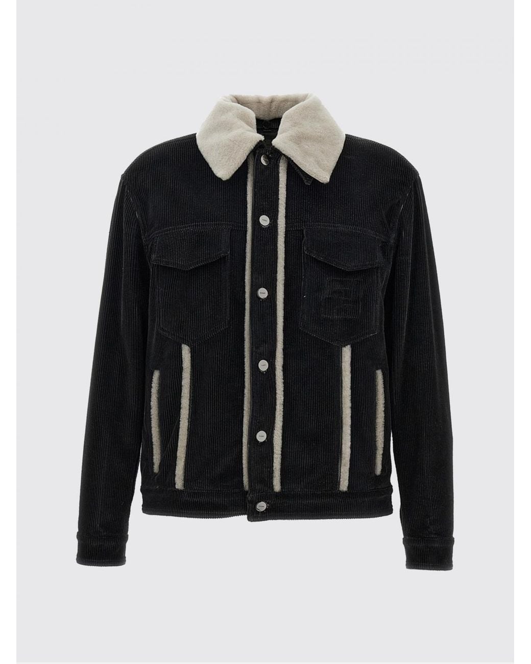 Fendi Black Classic Corduroy Jacket for men