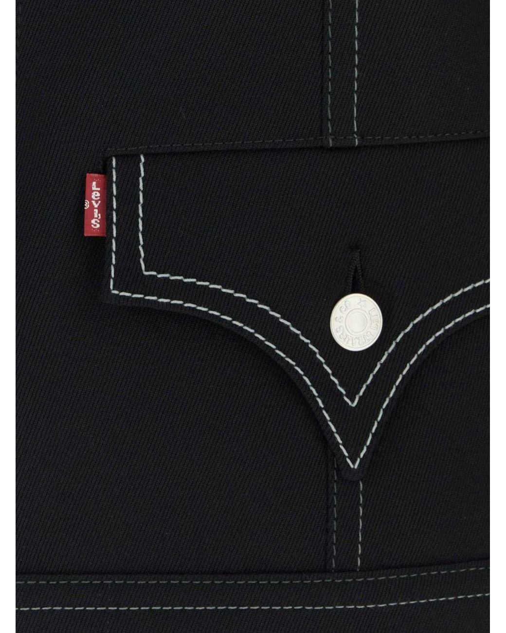 Junya Watanabe Black Pure Wool Shirt Jacket With Contrast Stitching for men