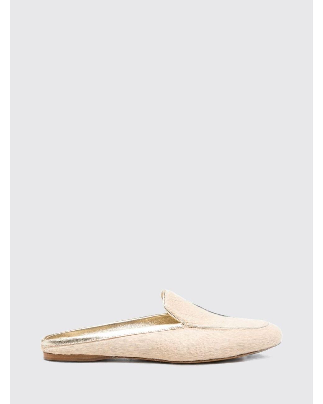 Forte_forte Natural Pony Hair Mules With Round Toe And Low Heel