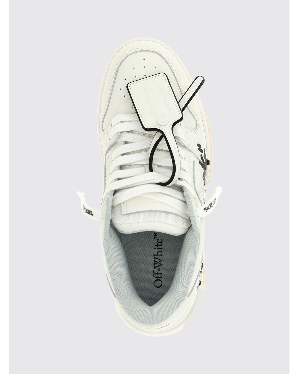 Off-White c/o Virgil Abloh Natural Out Of Office "For Walking" Low-Top Sneakers