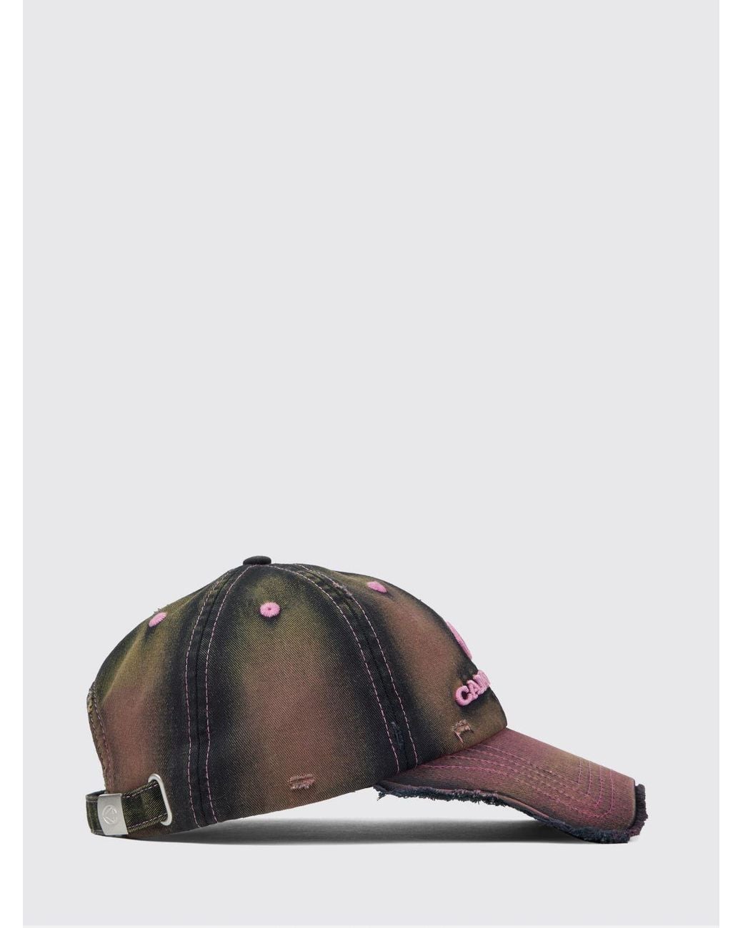 Camper Pink Cotton Denim Baseball Cap With Contrast Logo