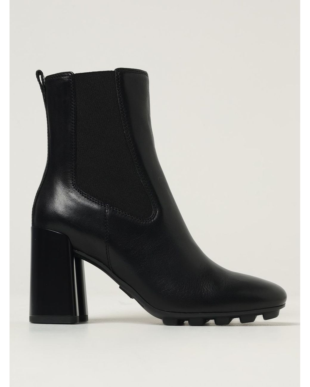 Hogan Black Flat Ankle Boots