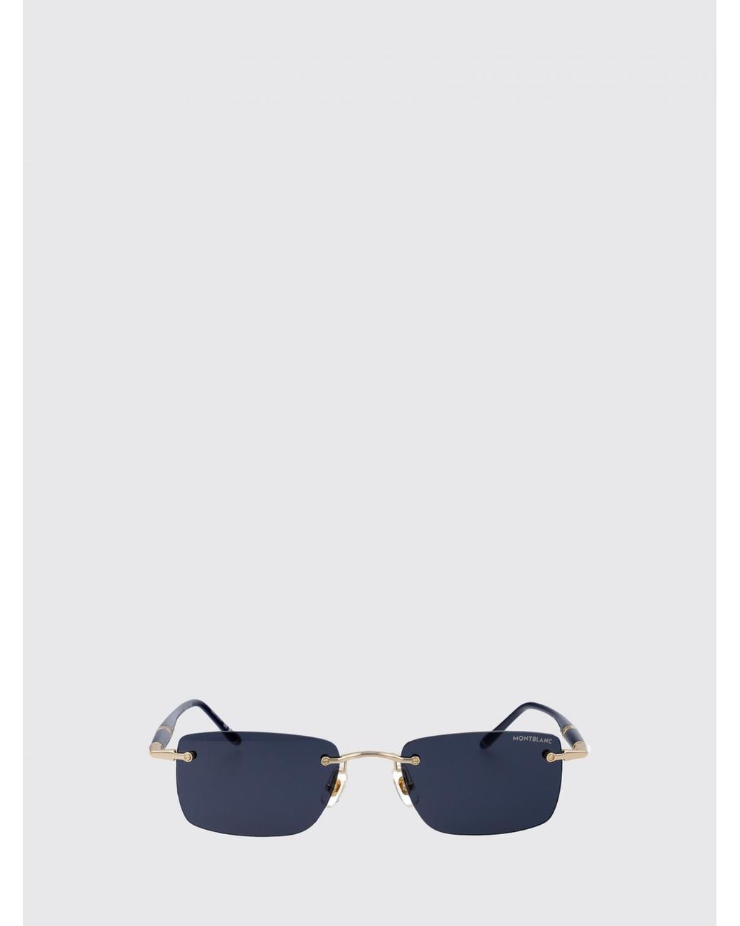 Montblanc Blue Mb0344S Metal And Acetate Sunglasses for men