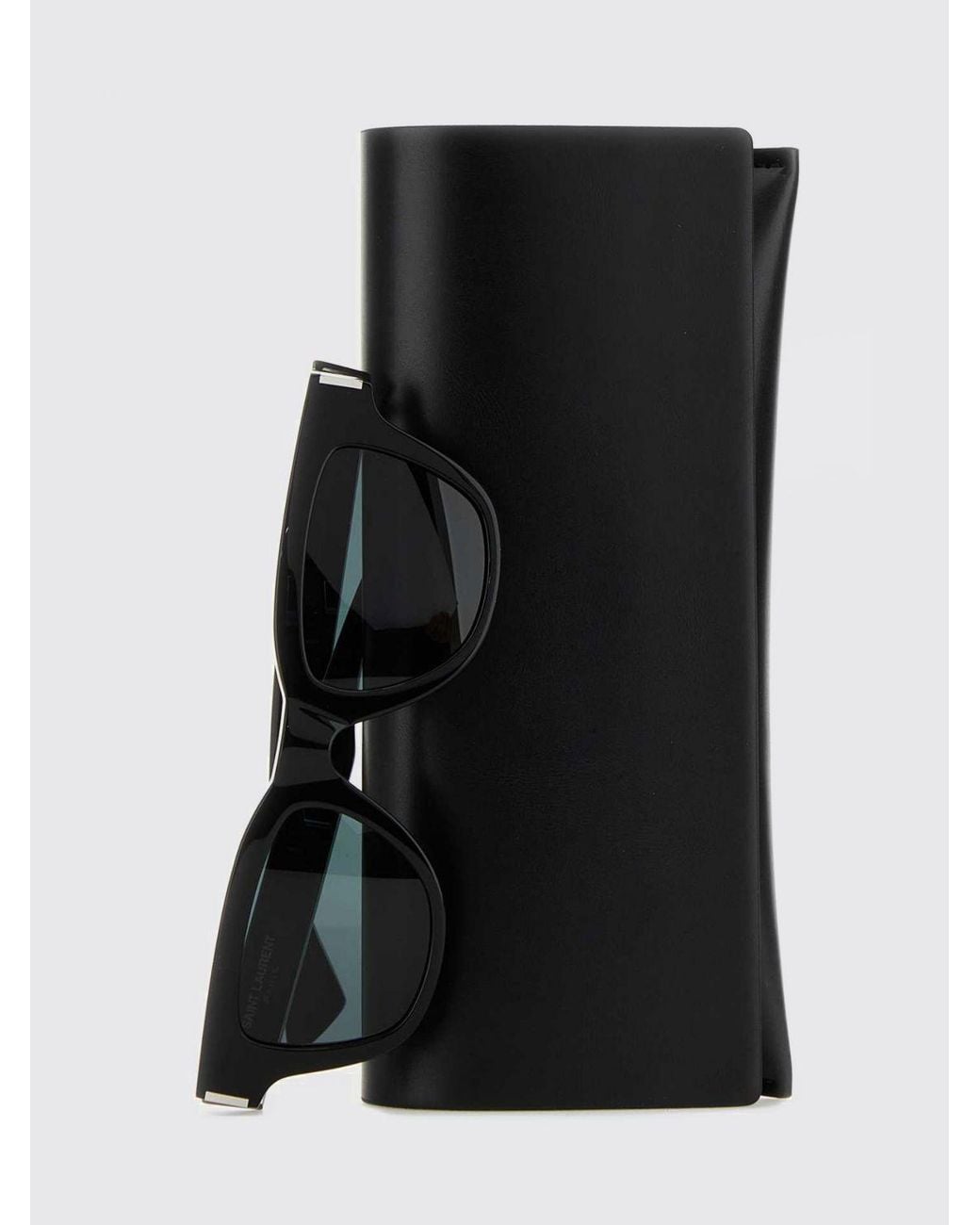 Saint Laurent Black Cat-Eye Acetate Sunglasses With Smoked Lenses for men