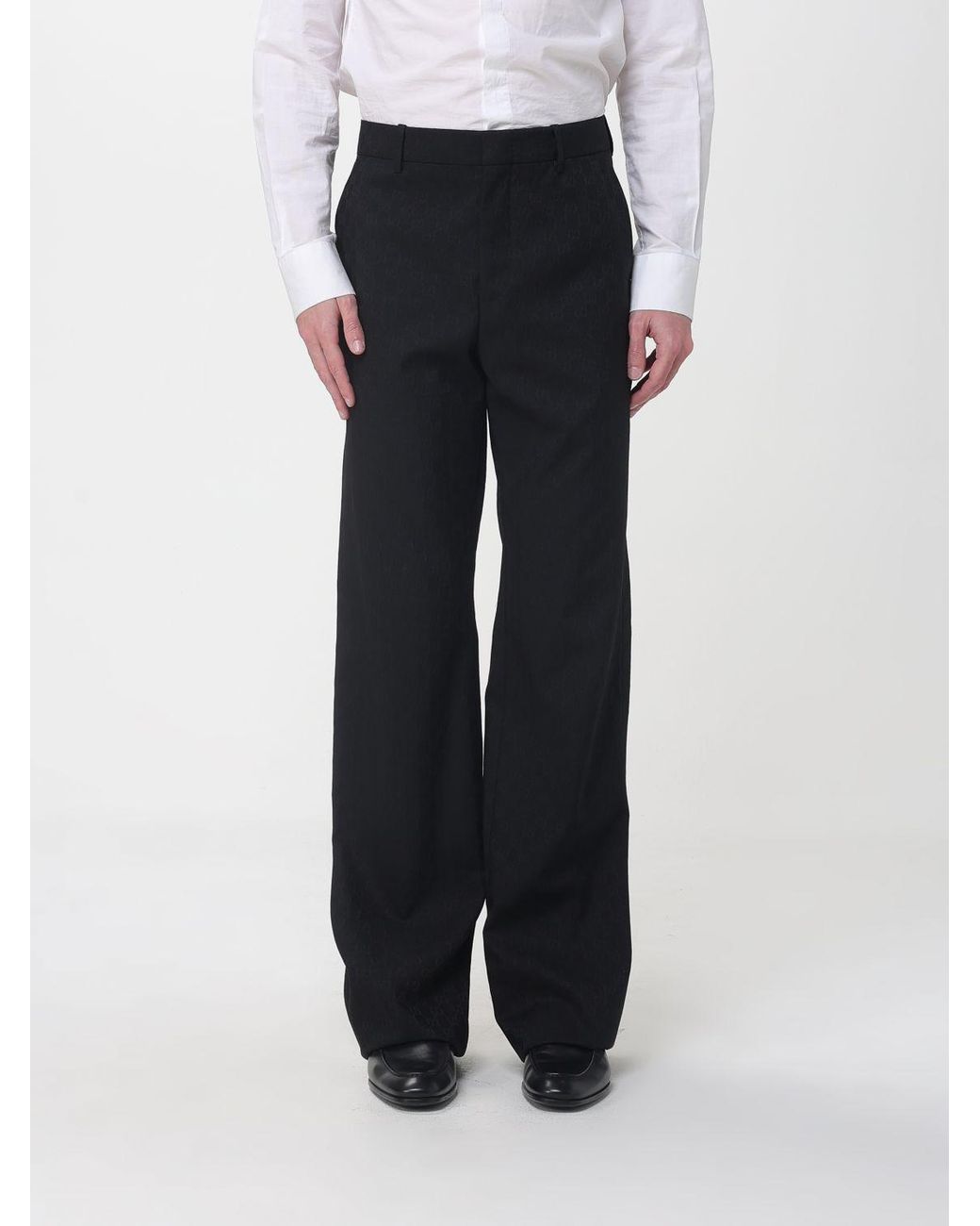 Gucci Black Wool Blend Tailored Trousers for men