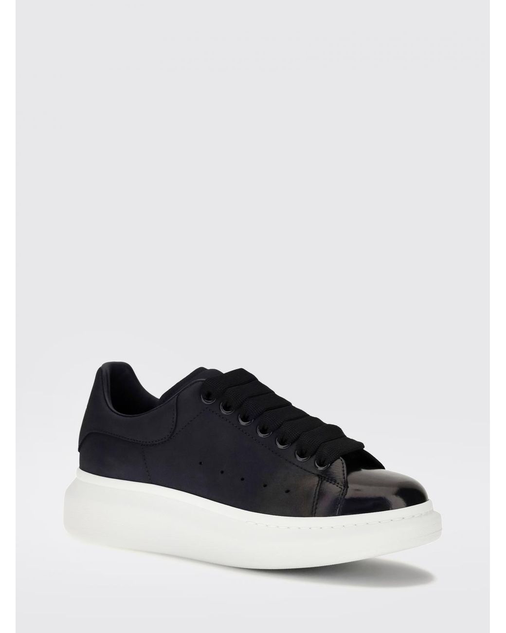 McQueen White Oversize Low-Top Calfskin Trainers With Chunky Sole for men