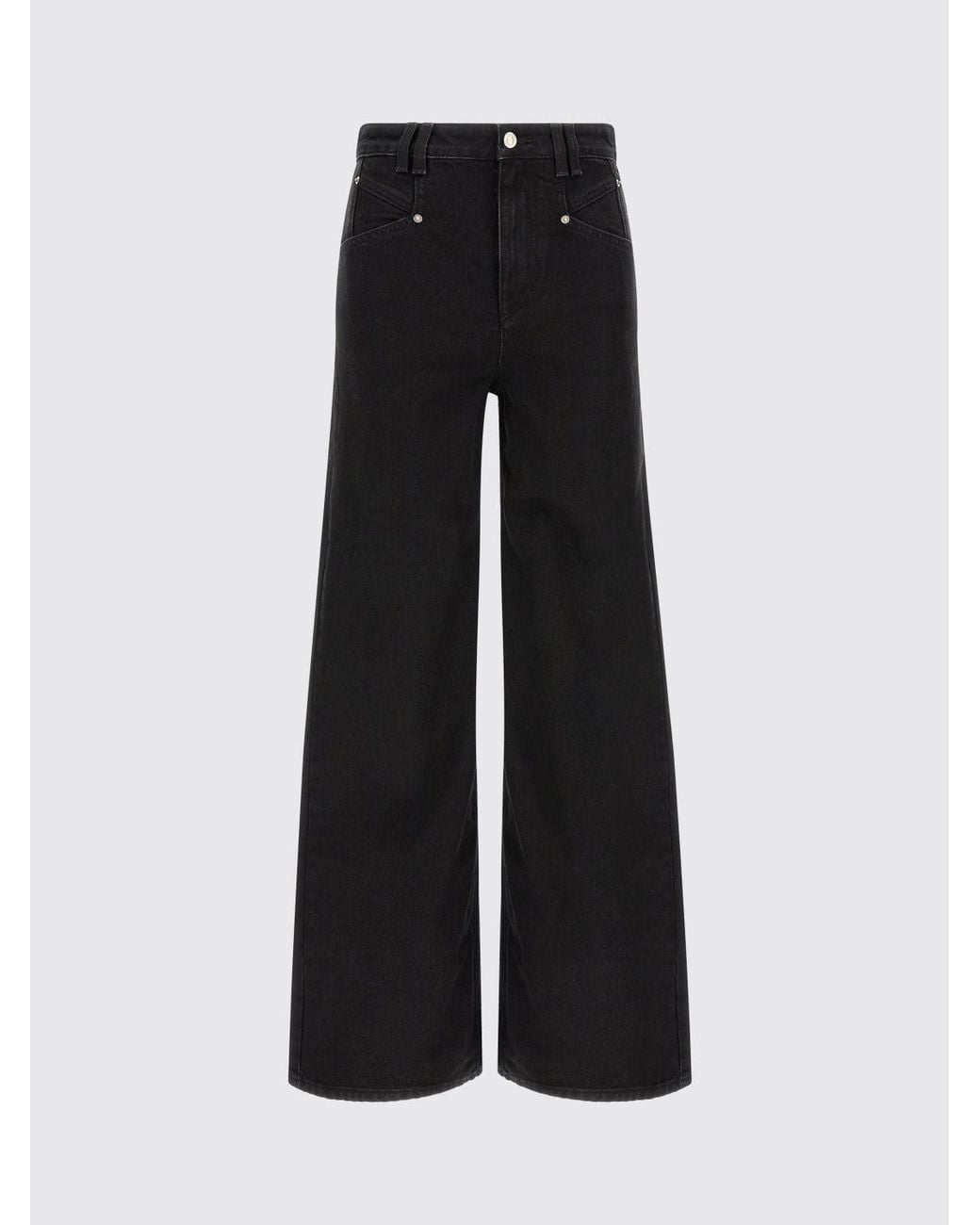 Isabel Marant Blue Lemony High-Waisted Wide-Leg Jeans