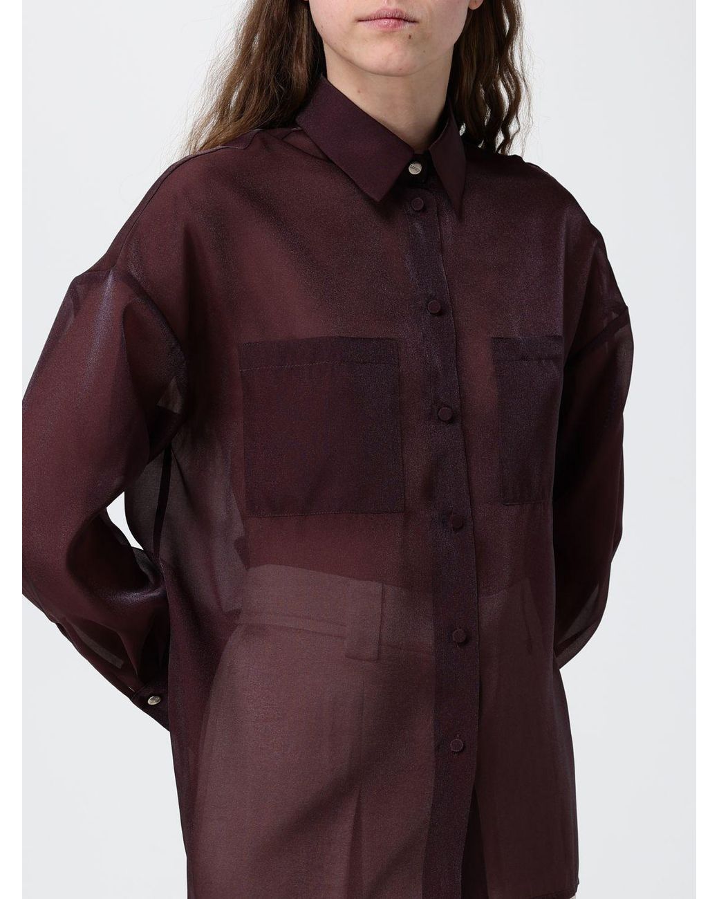Liu Jo Purple Chiffon Shirt