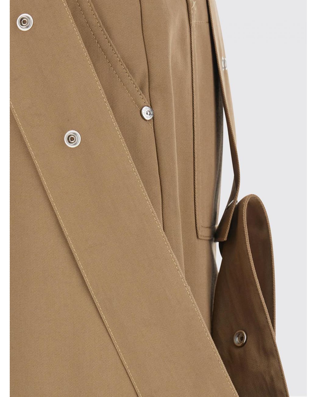 MSGM Natural High-Waisted Wide Leg Cotton Cargo Trousers