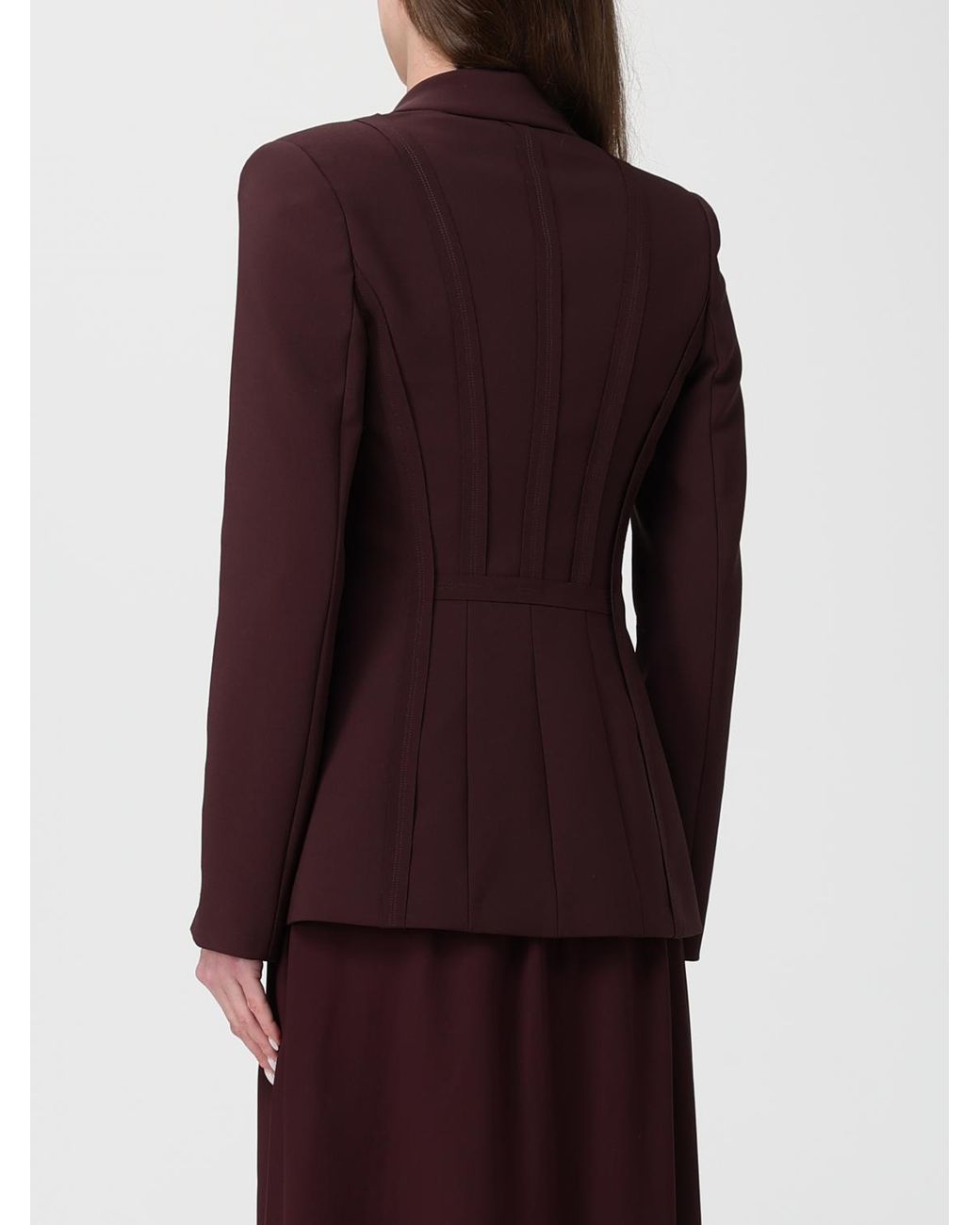 Elisabetta Franchi Red Slim Single-Breasted Blazer