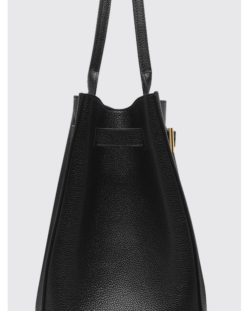 Tom Ford Black Audrey Medium Hammered Leather Bag