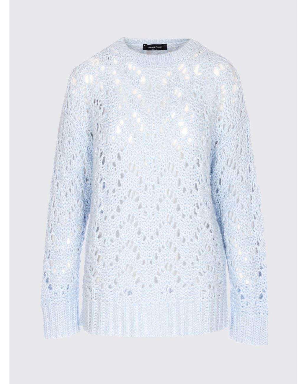 Fabiana Filippi Gray Alpaca Wool Pullover