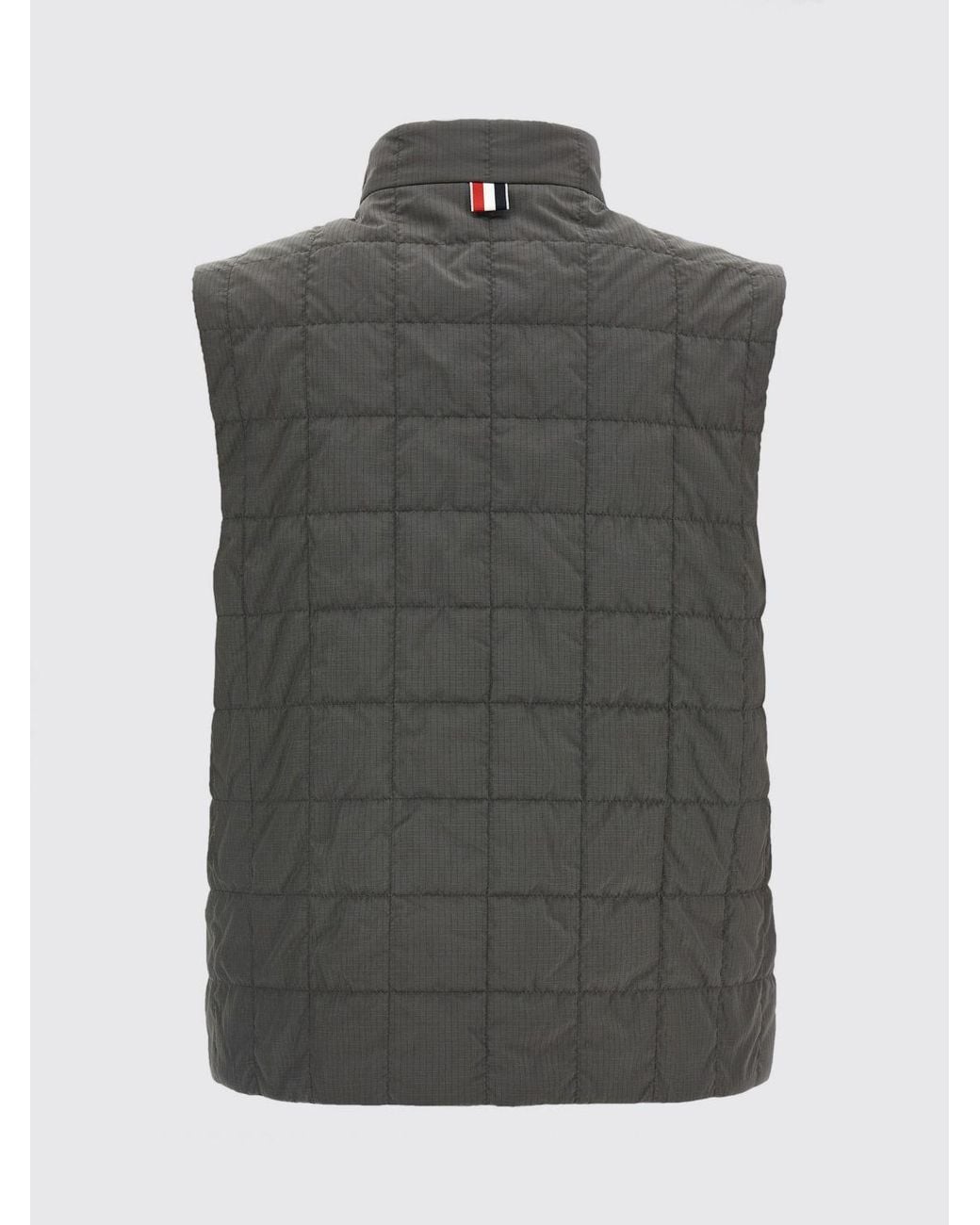 Chaleco Acolchado De Tejido Técnico Con Motivo 4-Bar Y Cuello Alto Thom Browne de hombre de color Gray