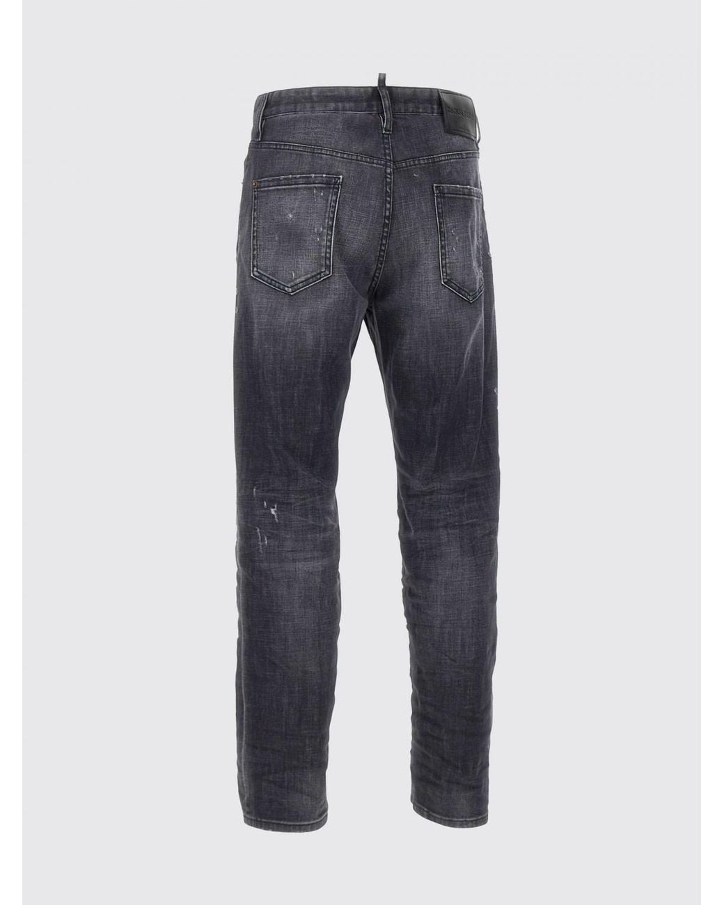DSquared² Black 642 Straight Stretch Denim Jeans for men