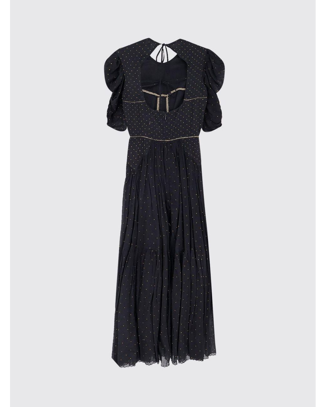 Isabel Marant Black Cotton Polka Dot Dress
