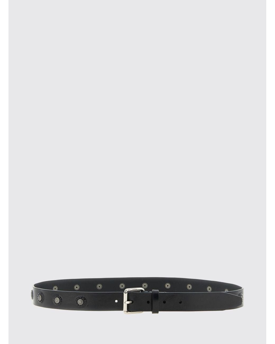 Lemaire White Classic Smooth Calfskin Leather Belt for men