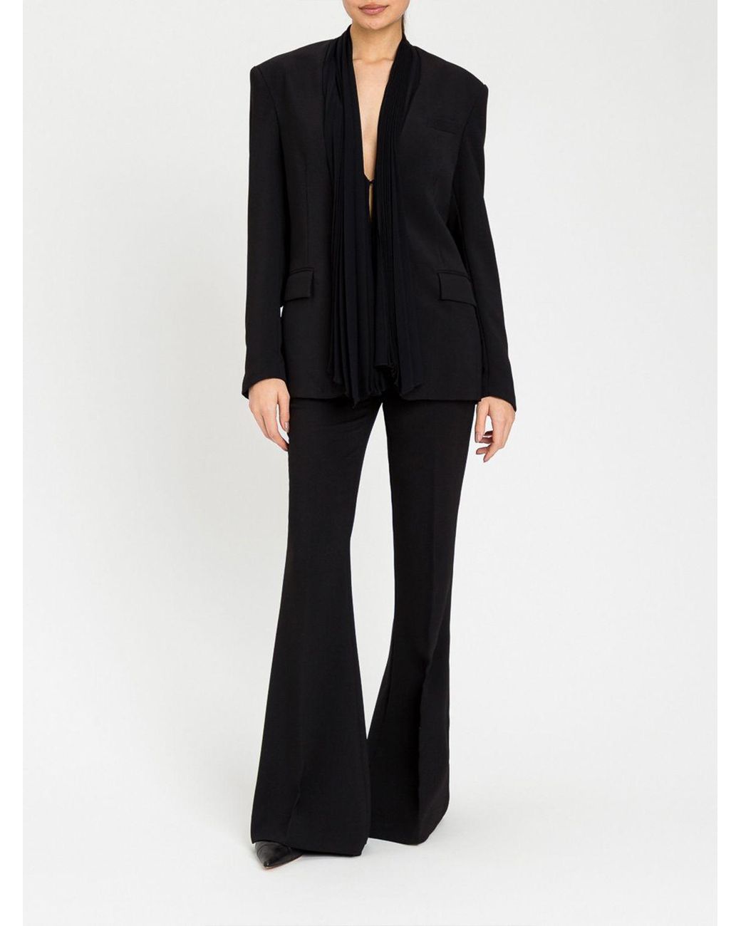 Twinset Black Crêpe Single-Breasted Blazer