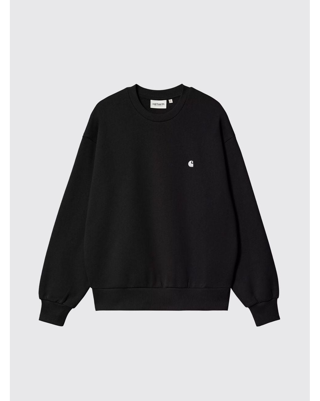 Carhartt Blue Cotton Crewneck Sweatshirt With Embroidered Logo