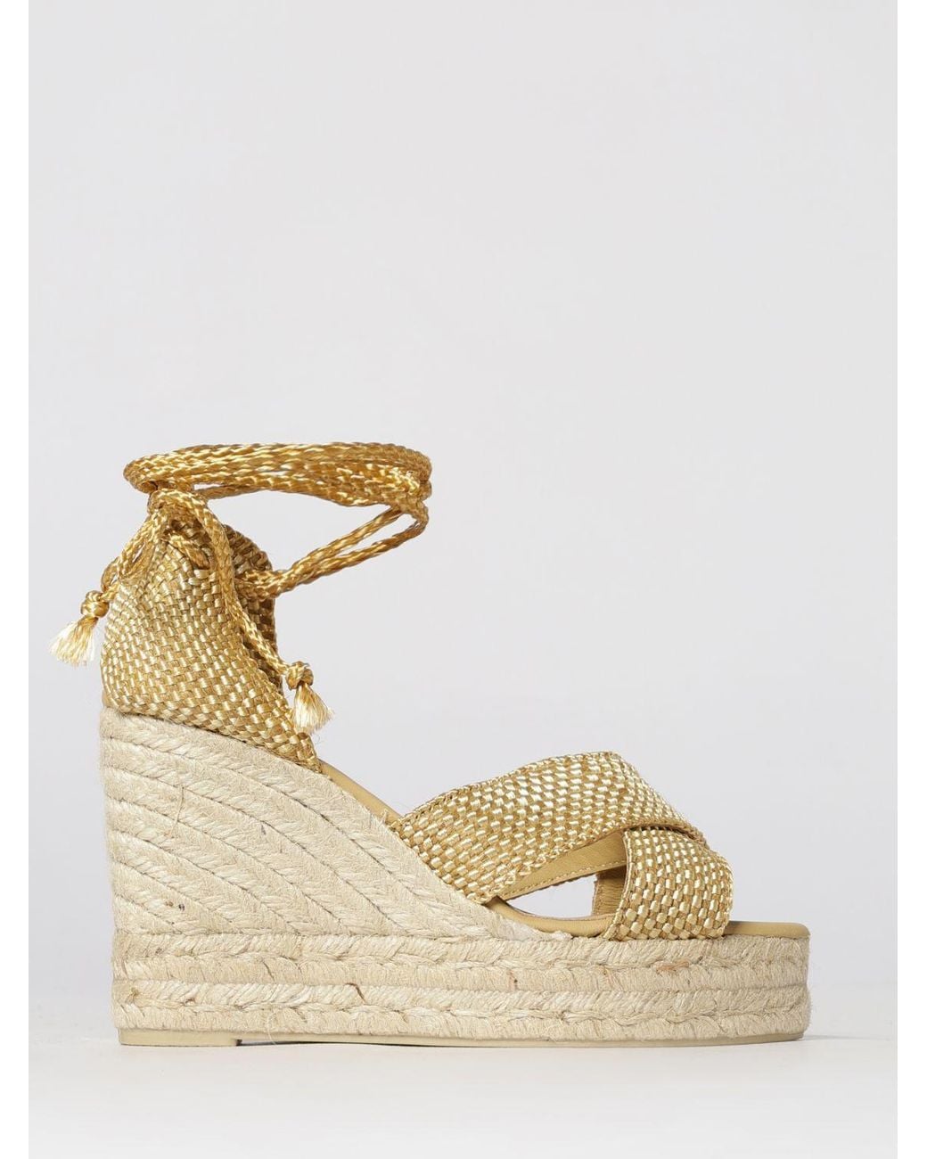 Castaner Natural Becca Canvas Wedge Sandal