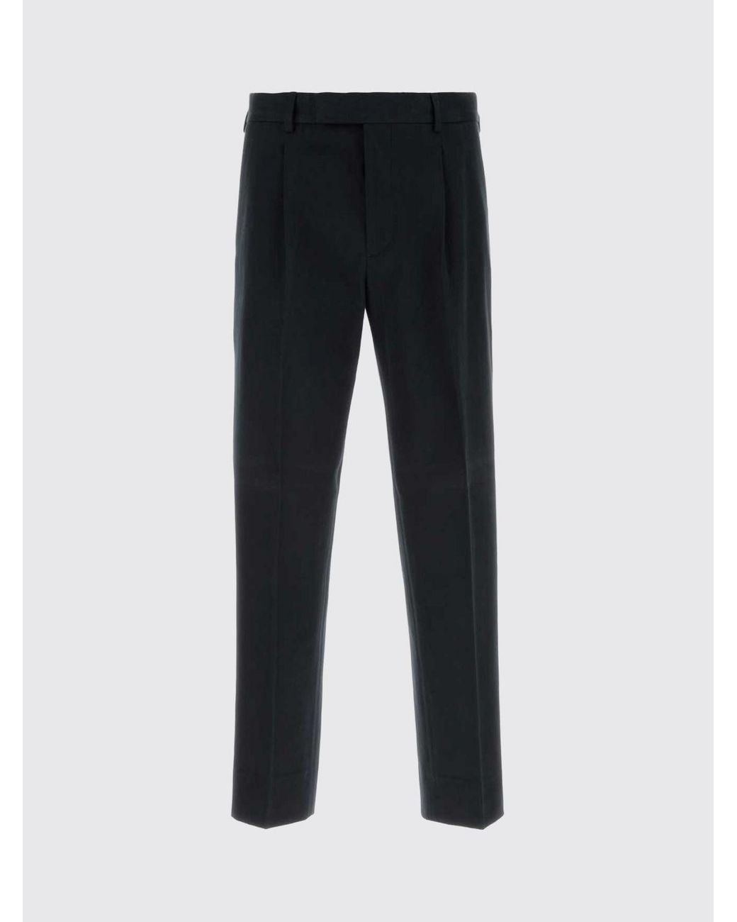 Zegna Blue Slim Fit Pleated Cotton And Cashmere Tailored Trousers for men