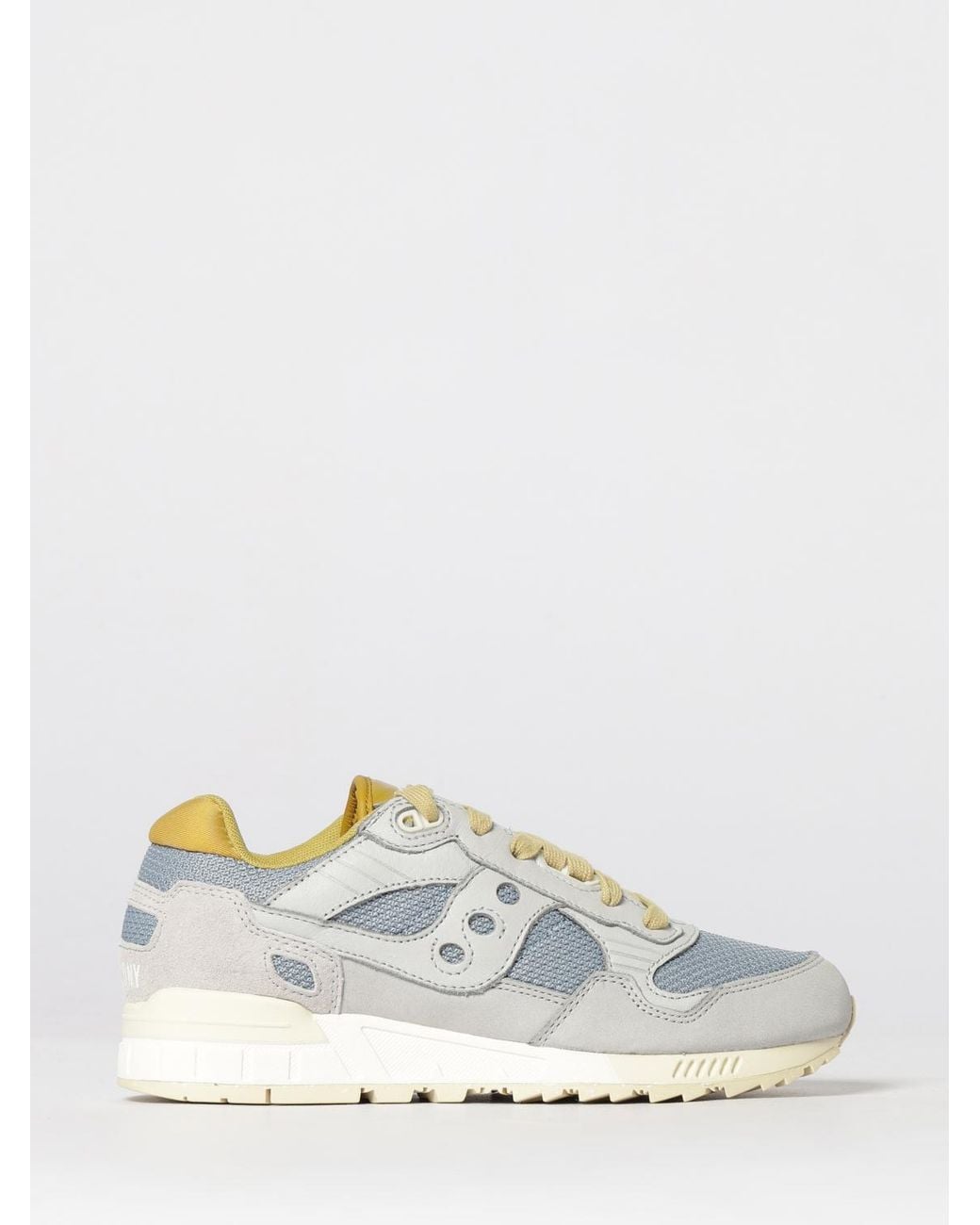 Saucony White Shadow 5000 Premium Leather And Mesh Sneakers