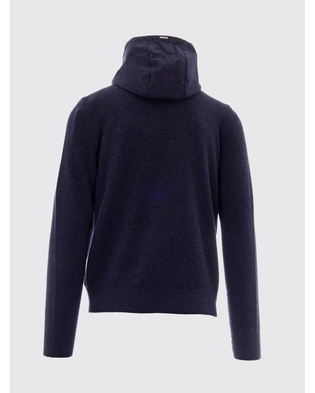 Herno Blue Resort Hooded Bomber Jacket for men