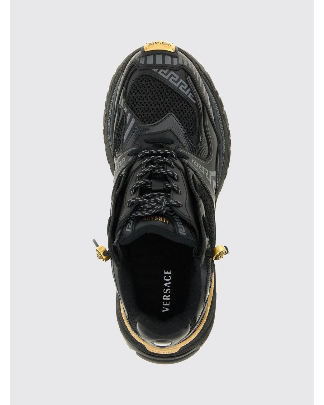 Versace Sneakers Aus Netz Und Leder in Black für Herren