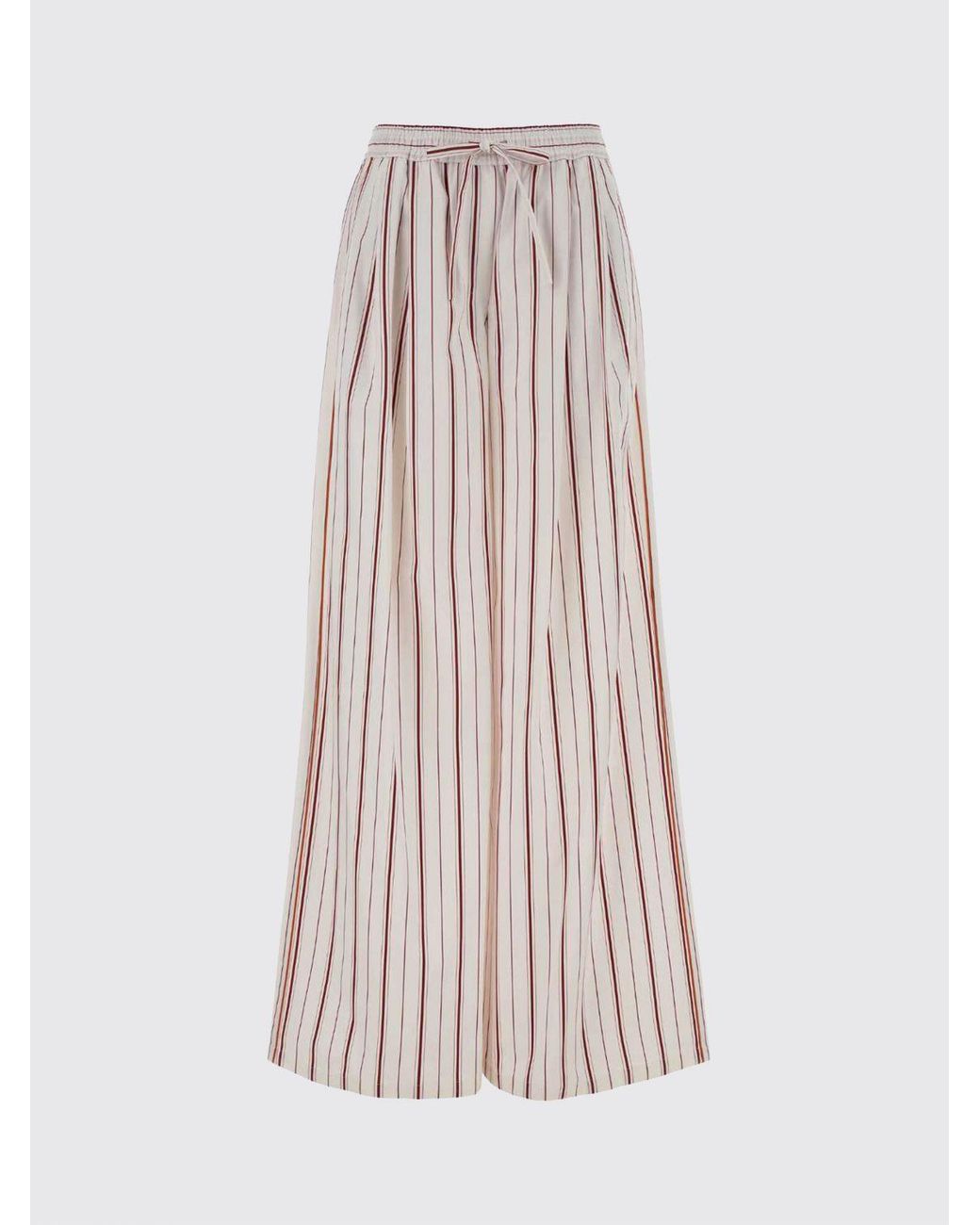 Dolce & Gabbana Multicolor Dolce &Amp Gabbana Striped Silk-Cotton Blend Palazzo Trousers