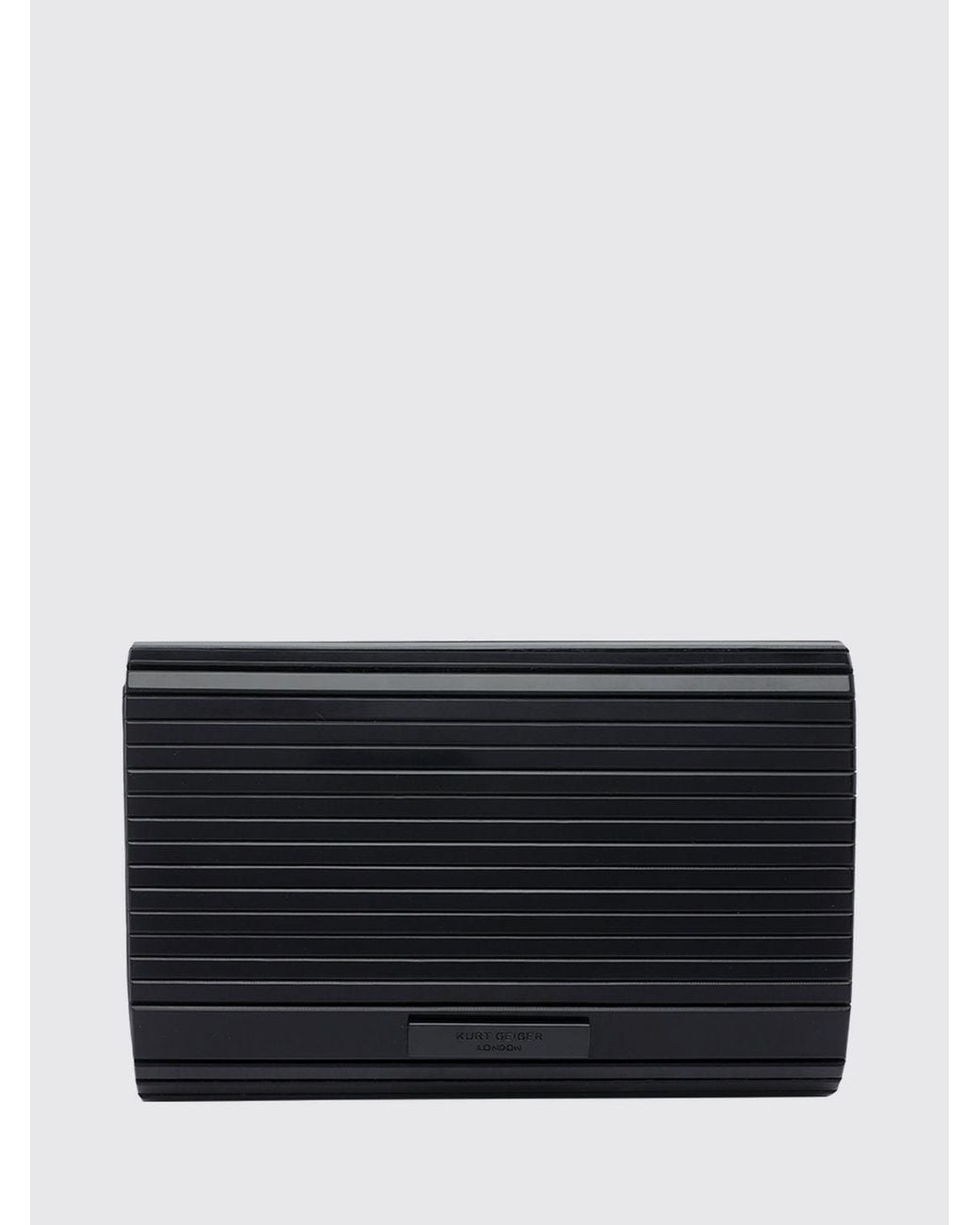Kurt Geiger Black Party Eagle Rigid Acrylic Clutch With Removable Strap
