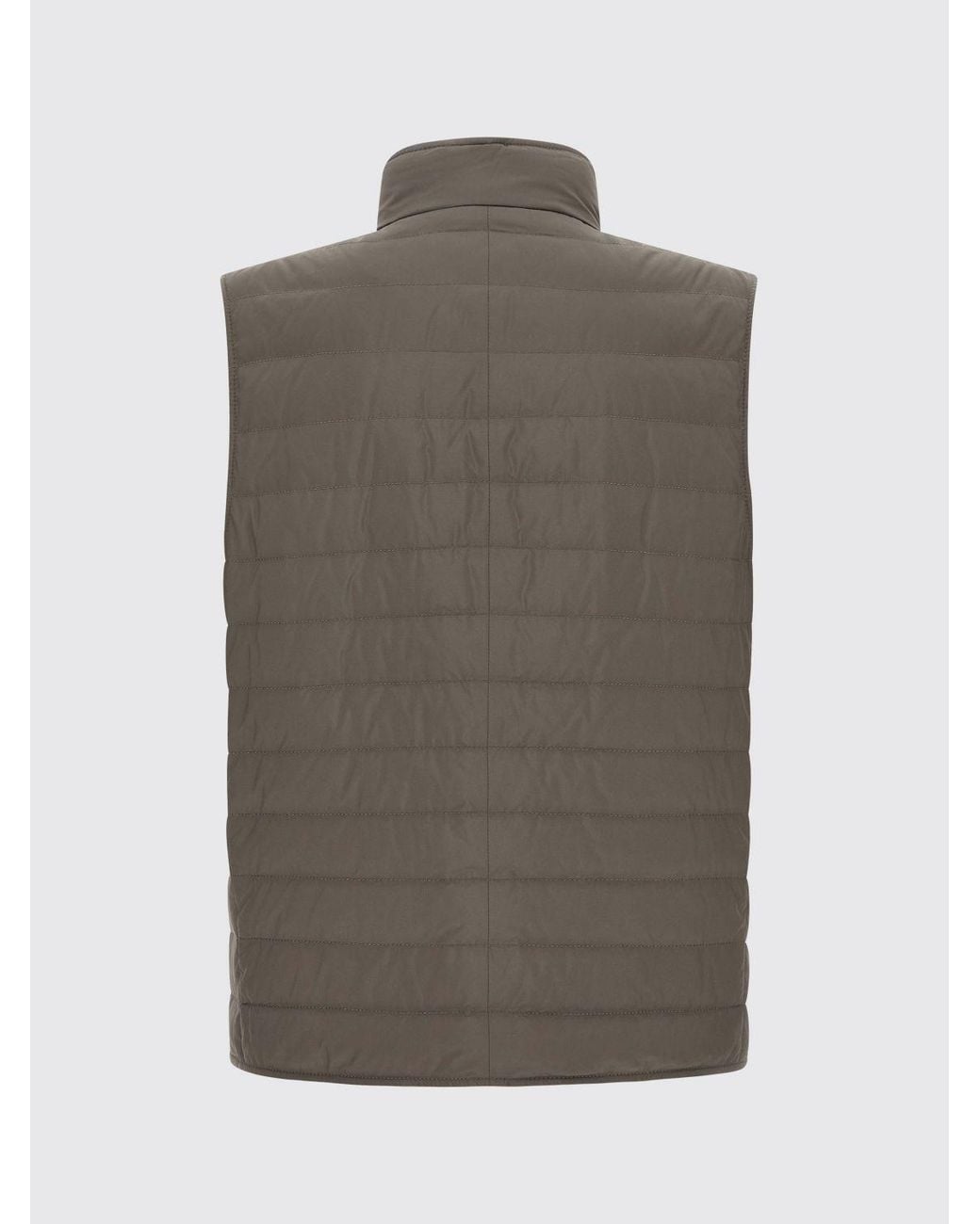 Brunello Cucinelli Gray Quilted And Padded Gilet for men