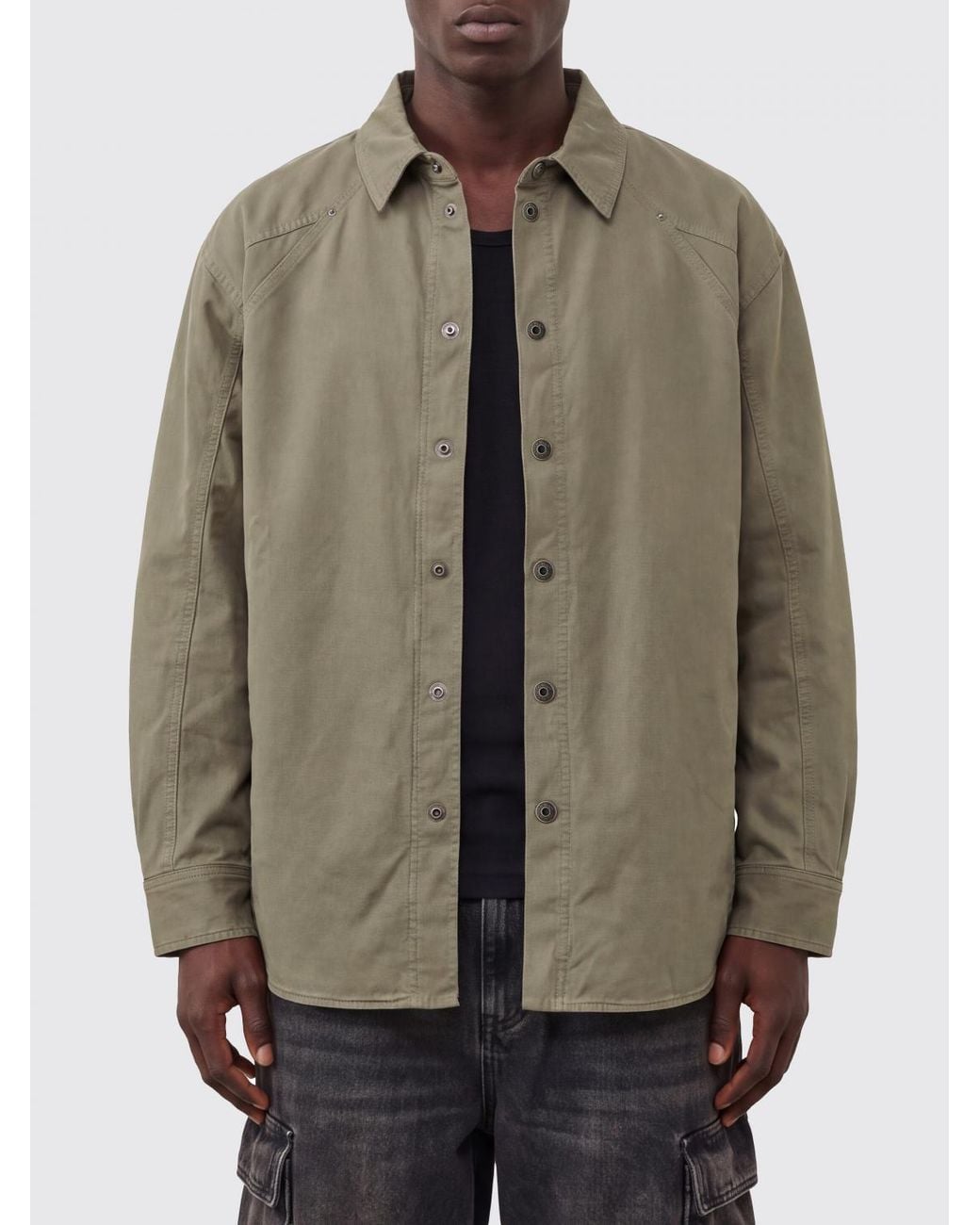 Off-White c/o Virgil Abloh Natural Cotton Blend Shirt Jacket With Classic Collar for men