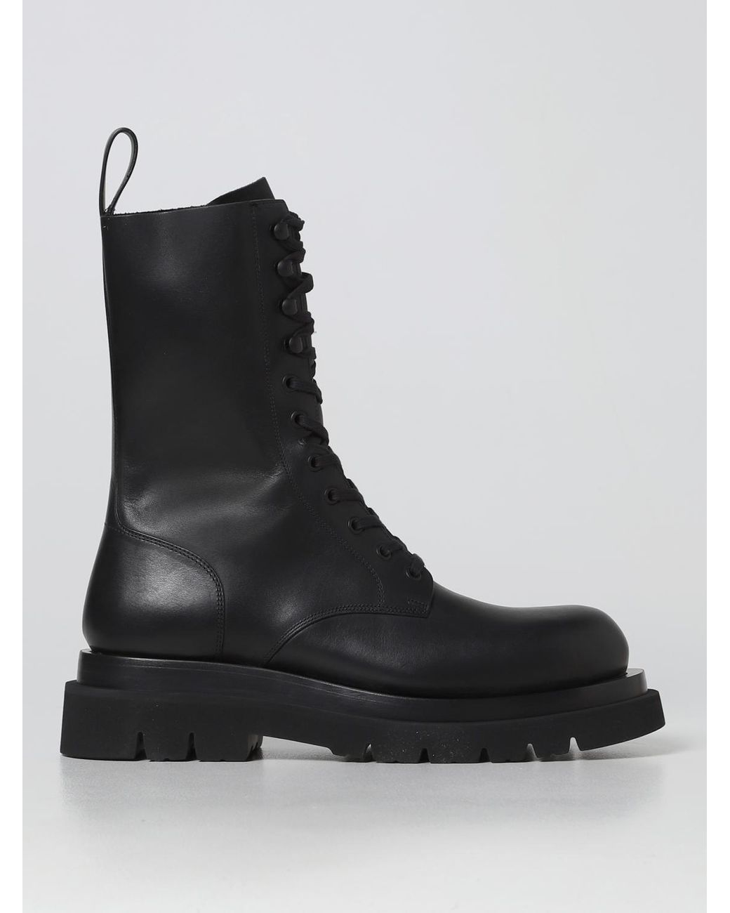 Bottega Veneta Black Lug Lace-Up Boot for men